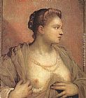 Jacopo Robusti Tintoretto Portrait of a Woman Revealing her Breasts painting